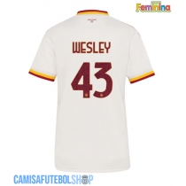 Camisa de time de futebol AS Roma Wesley Franca #43 Replicas 2º Equipamento Feminina 2026-27 Manga Curta